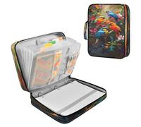 Sevdomey Colorful Birds Waterproof Expanding File Folder, Accordion Document Organizer with Zipper & Sticky Labels, Large Capacity A4/Letter Size for Office Home