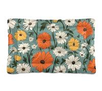 Sevdomey Colorful Daisy Pet Pads Dog Bed Cat Bed Kennel Bed Crate Mattress, Washable Soft Comfortable Pet Bed Pad with Non-Slip Bottom for Small Medium Large Dogs Cats, 45x60 cm