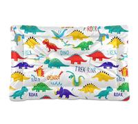 Sevdomey Colorful Dinosaurs Pet Pads Dog Bed Cat Bed Kennel Bed Crate Mattress, Washable Soft Comfortable Pet Bed Pad with Non-Slip Bottom for Small Medium Large Dogs Cats, 45x60 cm