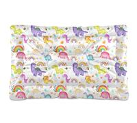 Sevdomey Colorful Dinosaurs Pet Pads Dog Bed Cat Bed Kennel Bed Crate Mattress, Washable Soft Comfortable Pet Bed Pad with Non-Slip Bottom for Small Medium Large Dogs Cats, 60x90 cm