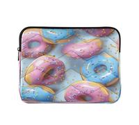 Sevdomey Colorful Doughnuts Laptop Sleeve 13.4 Inch, Slim Protective Computer Case with Soft Padding, Top Zipper Bag for Women & Men, Fits Most 13.3 Inch Laptops