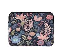 Sevdomey Colorful Flowers Laptop Sleeve 15.6 Inch, Slim Protective Computer Case with Soft Padding, Top Zipper Bag for Women & Men, Fits Most 15 Inch Laptops