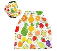Sevdomey Colorful Fruits Nursing Car Seat Cover for Babies Newborns, Multi-Purpose Soft Breathable Breastfeeding Cover Nursing Scarf