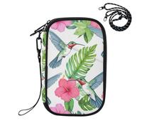 Sevdomey Colorful Hummingbirds Lightweight Water-Resistant Multi-Pocket Passport Holder Organizer