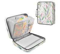 Sevdomey Colorful Leaves Waterproof Expanding File Folder, Accordion Document Organizer with Zipper & Sticky Labels, Large Capacity A4/Letter Size for Office Home