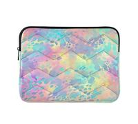 Sevdomey Colorful Leopard Laptop Sleeve 15.6 Inch, Slim Protective Computer Case with Soft Padding, Top Zipper Bag for Women & Men, Fits Most 15 Inch Laptops