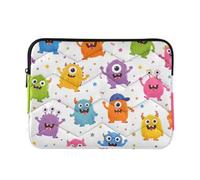 Sevdomey Colorful Monsters Laptop Sleeve 13.4 Inch, Slim Protective Computer Case with Soft Padding, Top Zipper Bag for Women & Men, Fits Most 13.3 Inch Laptops