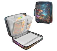Sevdomey Colorful Mushroom Forest Waterproof Expanding File Folder, Accordion Document Organizer with Zipper & Sticky Labels, Large Capacity A4/Letter Size for Office Home