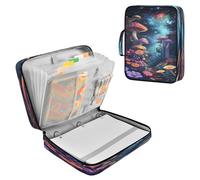 Sevdomey Colorful Mushroom Forest Waterproof Expanding File Folder, Accordion Document Organizer with Zipper & Sticky Labels, Large Capacity A4/Letter Size for Office Home