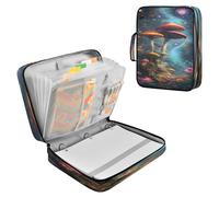 Sevdomey Colorful Mushroom Forest Waterproof Expanding File Folder, Accordion Document Organizer with Zipper & Sticky Labels, Large Capacity A4/Letter Size for Office Home