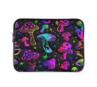 Sevdomey Colorful Mushrooms Laptop Sleeve 13.4 Inch, Slim Protective Computer Case with Soft Padding, Top Zipper Bag for Women & Men, Fits Most 13.3 Inch Laptops