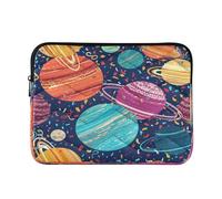 Sevdomey Colorful Planets Laptop Sleeve 13.4 Inch, Slim Protective Computer Case with Soft Padding, Top Zipper Bag for Women & Men, Fits Most 13.3 Inch Laptops