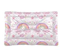 Sevdomey Colorful Rainbows Pet Pads Dog Bed Cat Bed Kennel Bed Crate Mattress, Washable Soft Comfortable Pet Bed Pad with Non-Slip Bottom for Small Medium Large Dogs Cats, 45x60 cm