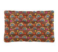 Sevdomey Colorful Rainbows Pet Pads Dog Bed Cat Bed Kennel Bed Crate Mattress, Washable Soft Comfortable Pet Bed Pad with Non-Slip Bottom for Small Medium Large Dogs Cats, 60x90 cm