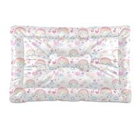Sevdomey Colorful Rainbows Pet Pads Dog Bed Cat Bed Kennel Bed Crate Mattress, Washable Soft Comfortable Pet Bed Pad with Non-Slip Bottom for Small Medium Large Dogs Cats, 60x90 cm