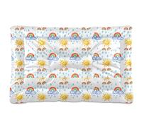 Sevdomey Colorful Rainbows Pet Pads Dog Bed Cat Bed Kennel Bed Crate Mattress, Washable Soft Comfortable Pet Bed Pad with Non-Slip Bottom for Small Medium Large Dogs Cats, 60x90 cm