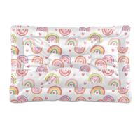 Sevdomey Colorful Rainbows Pet Pads Dog Bed Cat Bed Kennel Bed Crate Mattress, Washable Soft Comfortable Pet Bed Pad with Non-Slip Bottom for Small Medium Large Dogs Cats, 60x90 cm