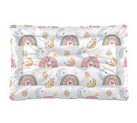 Sevdomey Colorful Rainbows Pet Pads Kennel Bed Crate Mattress, Washable Soft Comfortable Pet Bed Pad with Non-Slip Bottom for Small Medium Large Dogs Cats, 45x60 cm