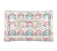 Sevdomey Colorful Rainbows Pet Pads Kennel Bed Crate Mattress, Washable Soft Comfortable Pet Bed Pad with Non-Slip Bottom for Small Medium Large Dogs Cats, 45x60 cm
