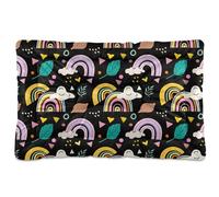 Sevdomey Colorful Rainbows Pet Pads Kennel Bed Crate Mattress, Washable Soft Comfortable Pet Bed Pad with Non-Slip Bottom for Small Medium Large Dogs Cats, 45x60 cm