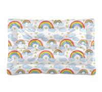 Sevdomey Colorful Rainbows Pet Pads Kennel Bed Crate Mattress, Washable Soft Comfortable Pet Bed Pad with Non-Slip Bottom for Small Medium Large Dogs Cats, 60x90 cm