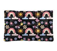 Sevdomey Colorful Rainbows Pet Pads Kennel Bed Crate Mattress, Washable Soft Comfortable Pet Bed Pad with Non-Slip Bottom for Small Medium Large Dogs Cats, 45x60 cm