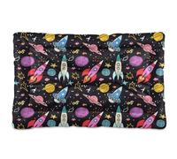 Sevdomey Colorful Rockets Pet Pads Dog Bed Cat Bed Kennel Bed Crate Mattress, Washable Soft Comfortable Pet Bed Pad with Non-Slip Bottom for Small Medium Large Dogs Cats, 60x90 cm