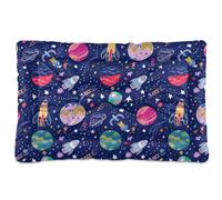 Sevdomey Colorful Rockets Pet Pads Dog Bed Cat Bed Kennel Bed Crate Mattress, Washable Soft Comfortable Pet Bed Pad with Non-Slip Bottom for Small Medium Large Dogs Cats, 45x60 cm