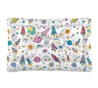 Sevdomey Colorful Rockets Pet Pads Dog Bed Cat Bed Kennel Bed Crate Mattress, Washable Soft Comfortable Pet Bed Pad with Non-Slip Bottom for Small Medium Large Dogs Cats, 45x60 cm