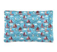 Sevdomey Colorful Sailing Boats Pet Pads Kennel Bed Crate Mattress, Washable Soft Comfortable Pet Bed Pad with Non-Slip Bottom for Small Medium Large Dogs Cats, 45x60 cm