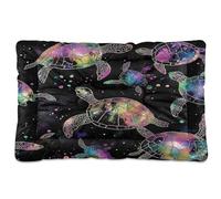 Sevdomey Colorful Sea Turtles Pet Pads Dog Bed Cat Bed Kennel Bed Crate Mattress, Washable Soft Comfortable Pet Bed Pad with Non-Slip Bottom for Small Medium Large Dogs Cats, 60x90 cm