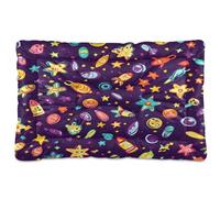 Sevdomey Colorful Space Stars Pet Pads Dog Bed Cat Bed Kennel Bed Crate Mattress, Washable Soft Comfortable Pet Bed Pad with Non-Slip Bottom for Small Medium Large Dogs Cats, 45x60 cm