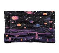 Sevdomey Cosmic Planets Pet Pads Dog Bed Cat Bed Kennel Bed Crate Mattress, Washable Soft Comfortable Pet Bed Pad with Non-Slip Bottom for Small Medium Large Dogs Cats, 45x60 cm