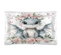 Sevdomey Cute Baby Dragon Pet Pads Dog Bed Cat Bed Kennel Bed Crate Mattress, Washable Soft Comfortable Pet Bed Pad with Non-Slip Bottom for Small Medium Large Dogs Cats, 60x90 cm