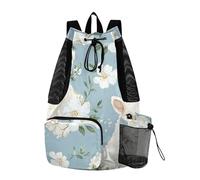 Sevdomey Cute Baby Sheep Lightweight Drawstring Backpack Gym Sack with Wet Dry Bag Swim Beach Travel Sports