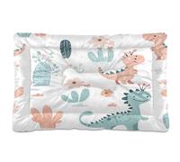 Sevdomey Cute Cartoon Dinosaurs Pet Pads Dog Bed Cat Bed Kennel Bed Crate Mattress, Washable Soft Comfortable Pet Bed Pad with Non-Slip Bottom for Small Medium Large Dogs Cats, 60x90 cm