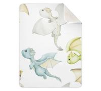 Sevdomey Cute Cartoon Dragon Baby Blanket Newborn Gifts for Girls and Boys, Soft Cotton Newborn Baby Receiving Blanket for Unisex Toddlers,76x101 cm