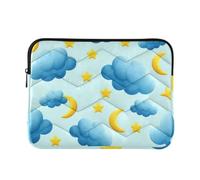 Sevdomey Cute Clouds Laptop Sleeve 13.4 Inch, Slim Protective Computer Case with Soft Padding, Top Zipper Bag for Women & Men, Fits Most 13.3 Inch Laptops
