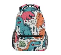 Sevdomey Cute Dinosaurs Laptop Backpack, Waterproof 15L Stylish Lightweight Daypack with Multiple Pockets for Work, School & Travel