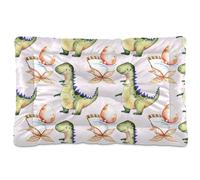 Sevdomey Cute Dinosaurs Pet Pads Dog Bed Cat Bed Kennel Bed Crate Mattress, Washable Soft Comfortable Pet Bed Pad with Non-Slip Bottom for Small Medium Large Dogs Cats, 60x90 cm