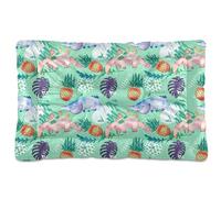 Sevdomey Cute Dinosaurs Pet Pads Dog Bed Cat Bed Kennel Bed Crate Mattress, Washable Soft Comfortable Pet Bed Pad with Non-Slip Bottom for Small Medium Large Dogs Cats, 45x60 cm