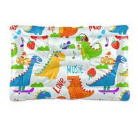 Sevdomey Cute Dinosaurs Pet Pads Dog Bed Cat Bed Kennel Bed Crate Mattress, Washable Soft Comfortable Pet Bed Pad with Non-Slip Bottom for Small Medium Large Dogs Cats, 60x90 cm