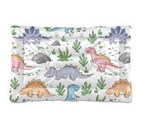 Sevdomey Cute Dinosaurs Pet Pads Kennel Bed Crate Mattress, Washable Soft Comfortable Pet Bed Pad with Non-Slip Bottom for Small Medium Large Dogs Cats, 60x90 cm