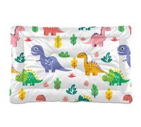 Sevdomey Cute Dinosaurs Pet Pads Kennel Bed Crate Mattress, Washable Soft Comfortable Pet Bed Pad with Non-Slip Bottom for Small Medium Large Dogs Cats, 45x60 cm