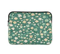 Sevdomey Cute Flowers Laptop Sleeve 15.6 Inch, Slim Protective Computer Case with Soft Padding, Top Zipper Bag for Women & Men, Fits Most 15 Inch Laptops