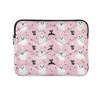 Sevdomey Cute Ghosts Laptop Sleeve 13.4 Inch, Slim Protective Computer Case with Soft Padding, Top Zipper Bag for Women & Men, Fits Most 13.3 Inch Laptops