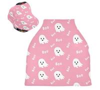 Sevdomey Cute Ghosts Nursing Car Seat Cover for Babies Newborns, Multi-Purpose Soft Breathable Breastfeeding Cover Nursing Scarf