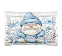 Sevdomey Cute Gnome Pet Pads Dog Bed Cat Bed Kennel Bed Crate Mattress, Washable Soft Comfortable Pet Bed Pad with Non-Slip Bottom for Small Medium Large Dogs Cats, 60x90 cm