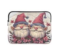 Sevdomey Cute Gnomes Laptop Sleeve 13.4 Inch, Slim Protective Computer Case with Soft Padding, Top Zipper Bag for Women & Men, Fits Most 13.3 Inch Laptops