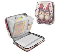 Sevdomey Cute Gnomes Waterproof Expanding File Folder, Accordion Document Organizer with Zipper & Sticky Labels, Large Capacity A4/Letter Size for Office Home